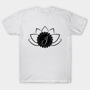 J - Lotus Flower Monogram T-Shirt